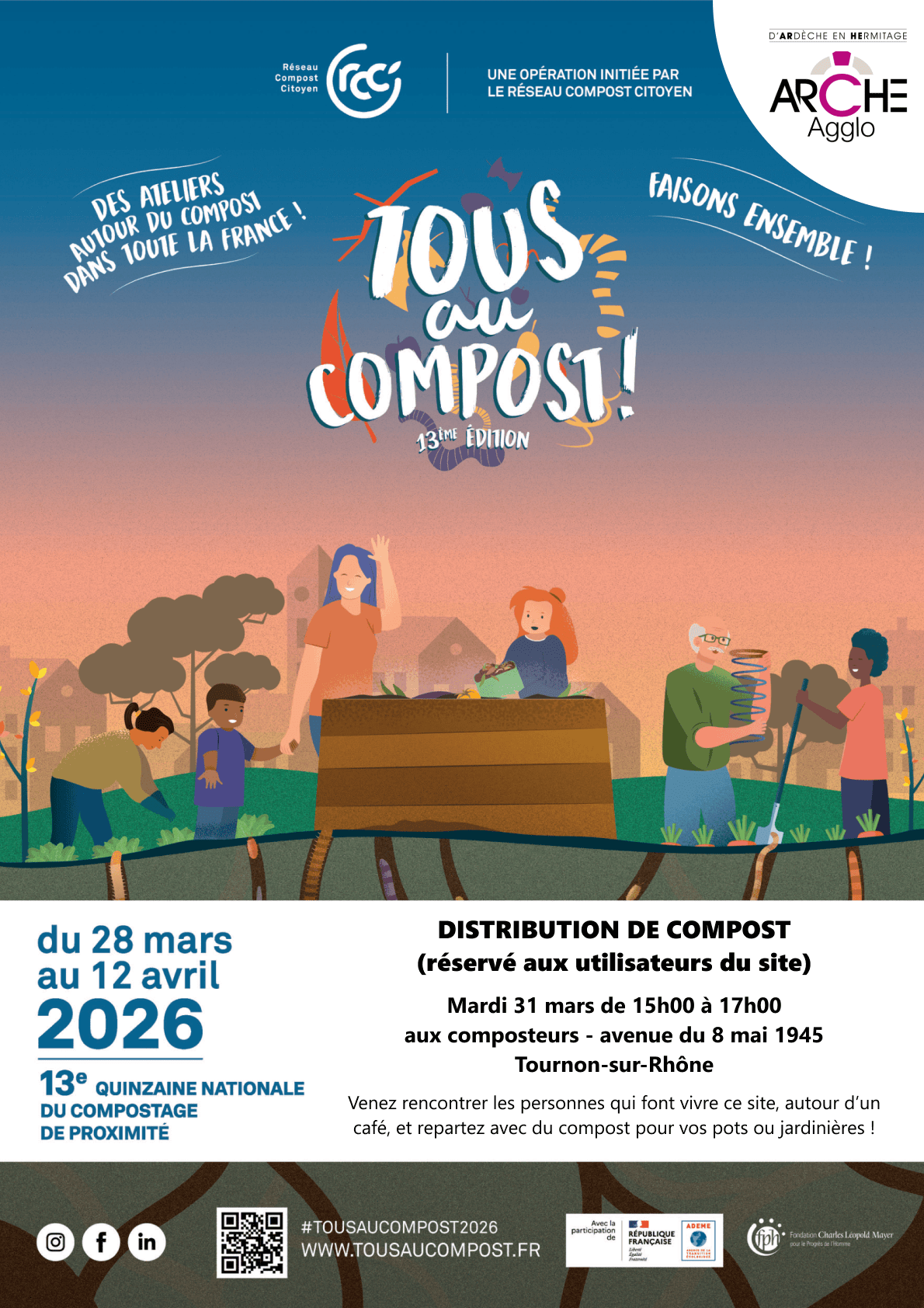 Distribution de compost pour les utilisateurs du site du 8 mai 1945