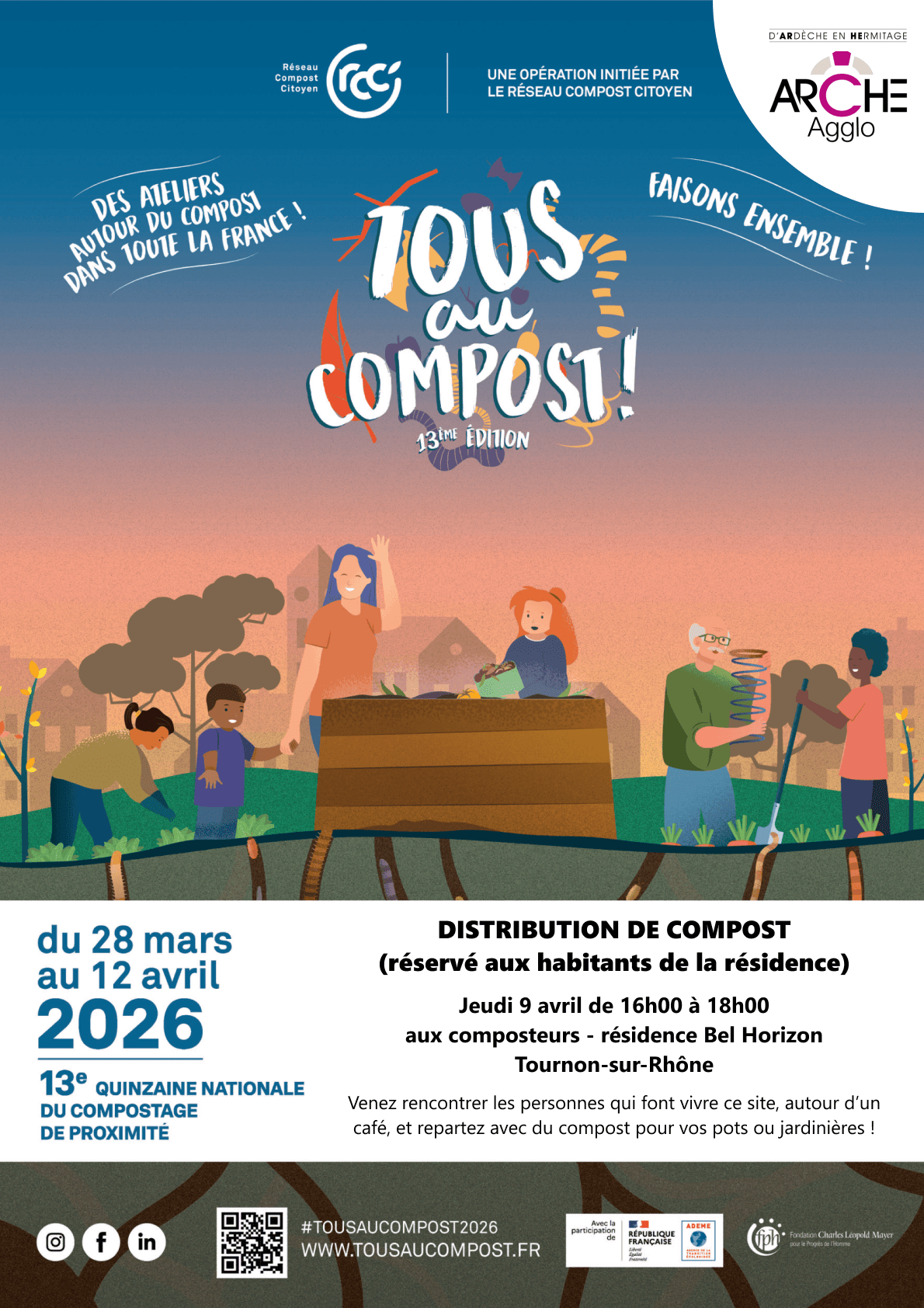 Distribution de compost pour les habitants de la résidence Bel Horizon