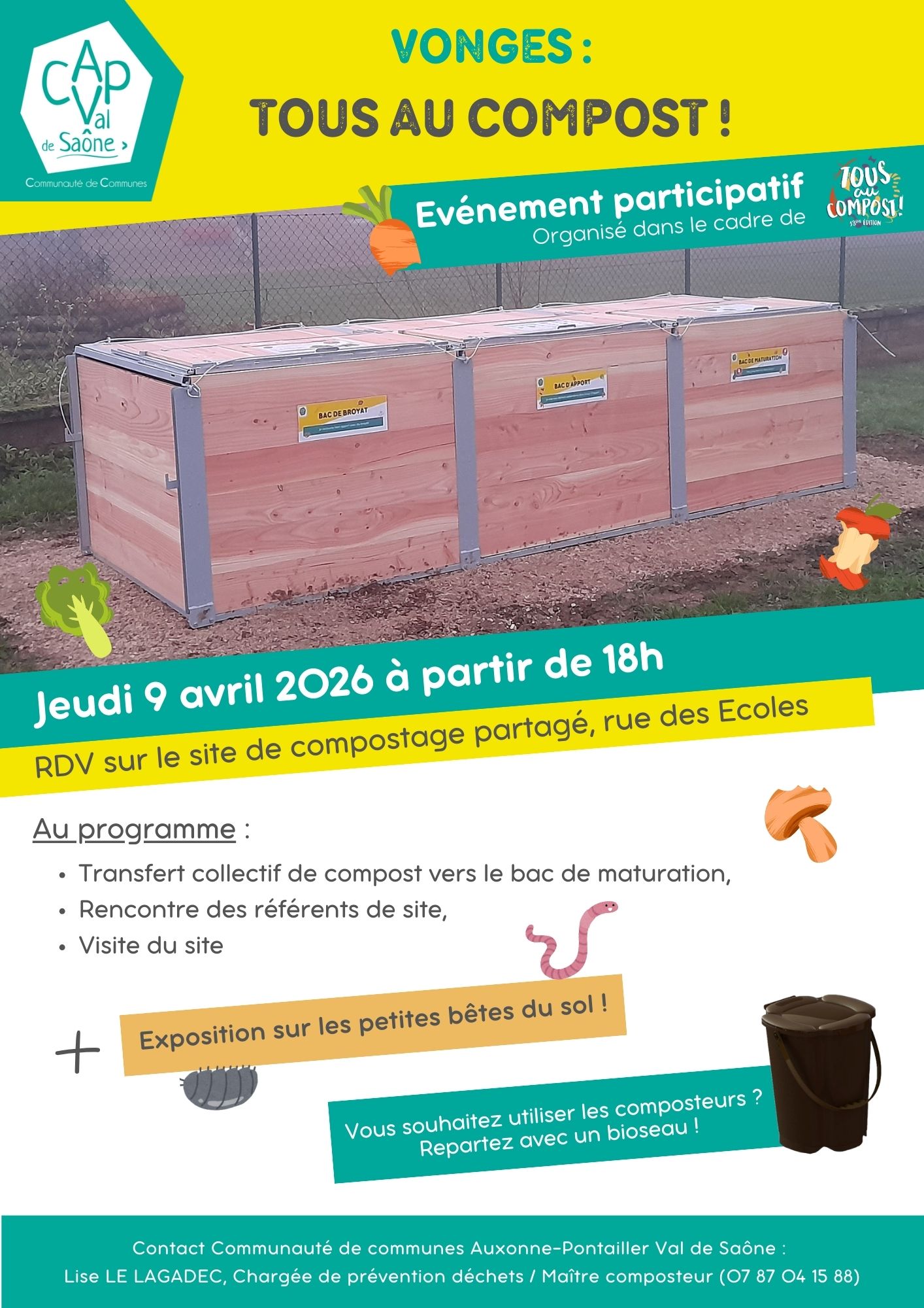 Transfert de compost à Vonges