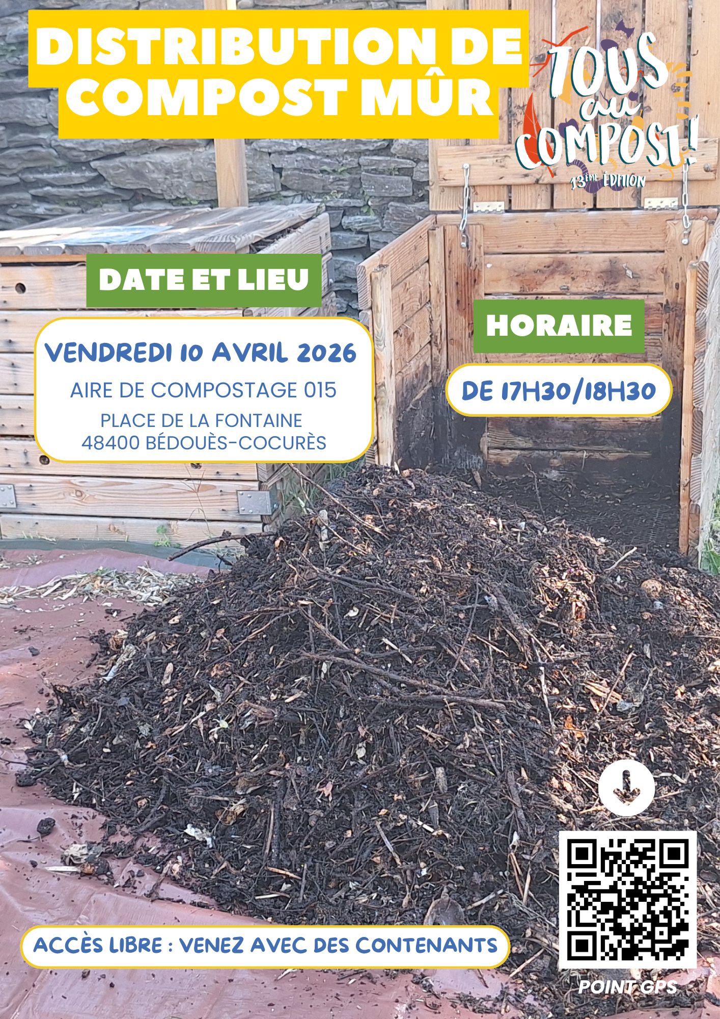 Distribution de compost mûr – Bédouès