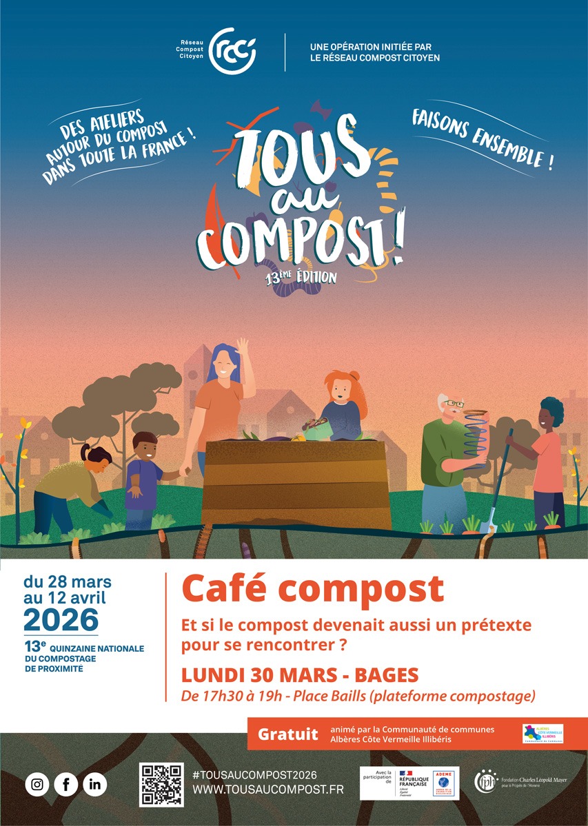 Café Compost + Distribution compost mûr à BAGES