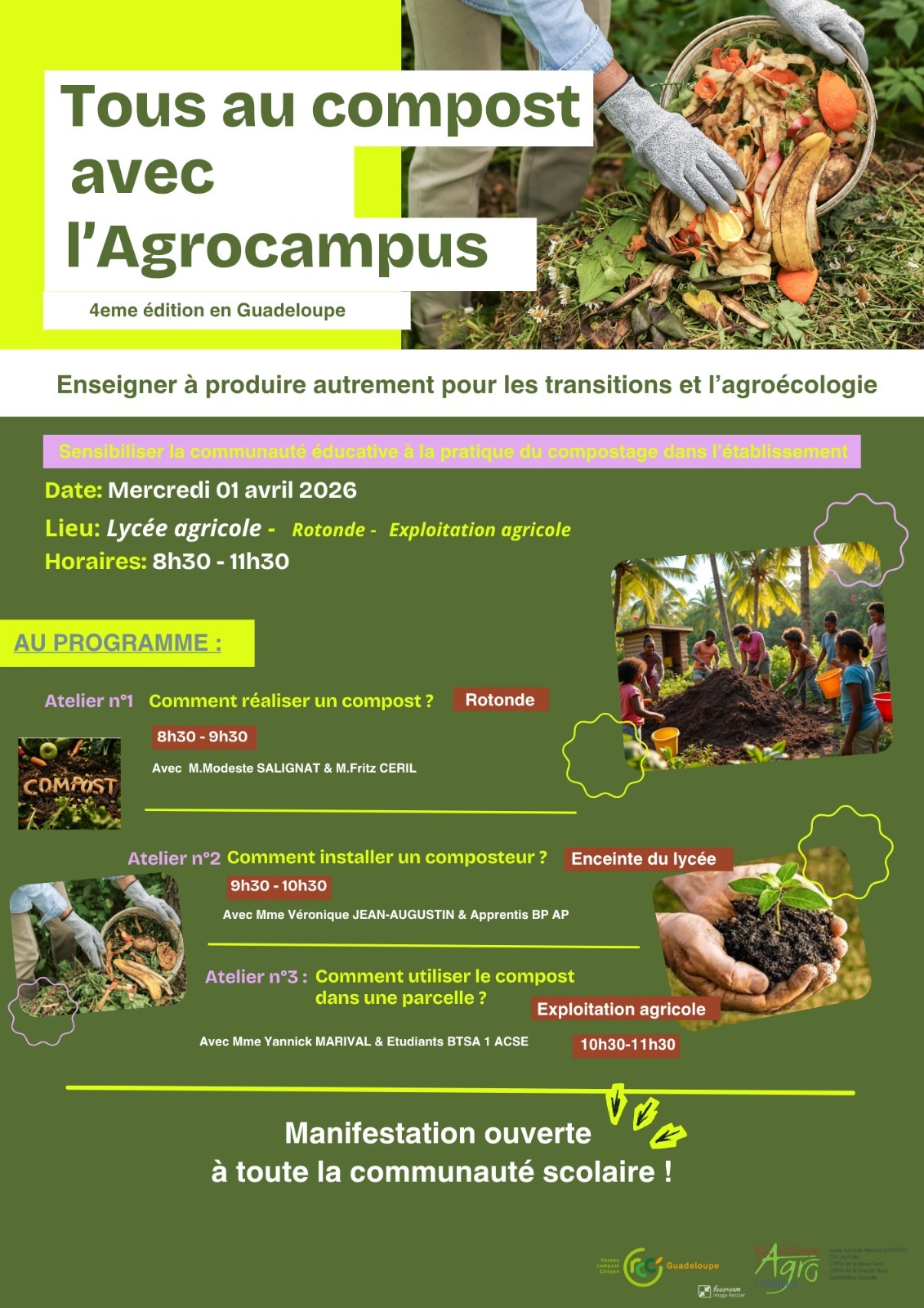 Guadeloupe Agro Campus participe à « Tous Au Compost’ »