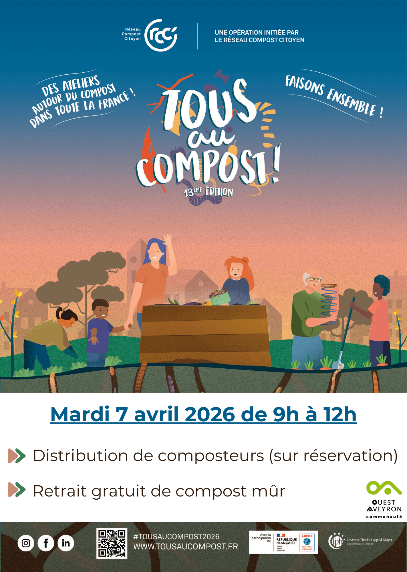 Distribution de composteurs et de compost