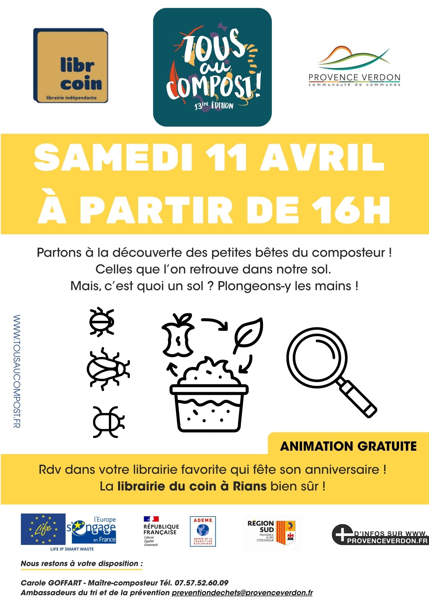 Atelier P&rsquo;tites bêtes du composteur