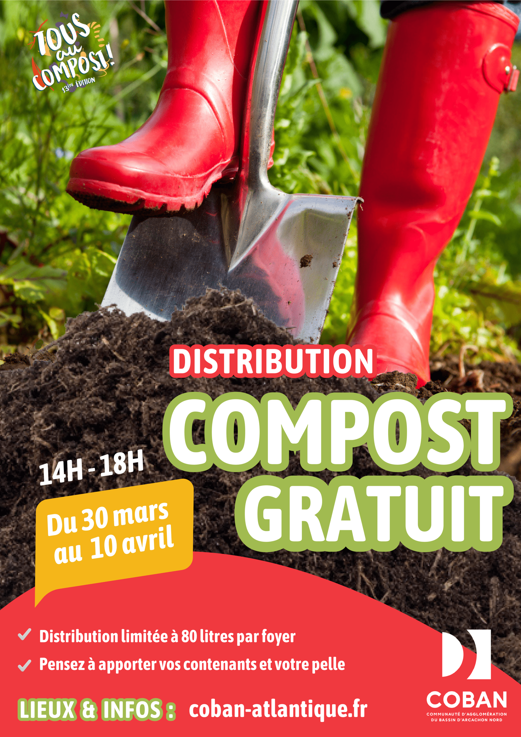 Distribution gratuite de compost : c’est reparti avec la COBAN !