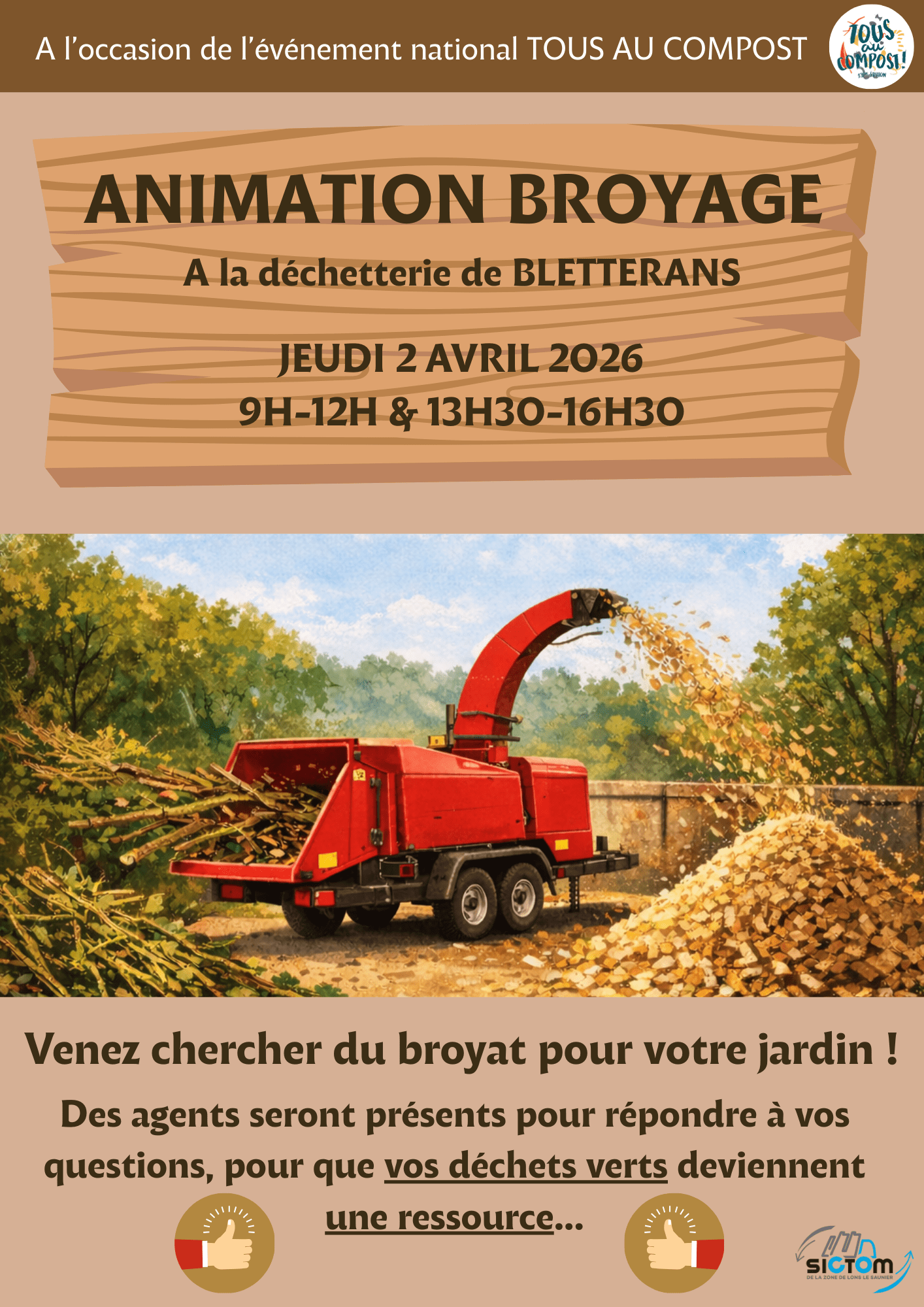 Broyage en déchetterie