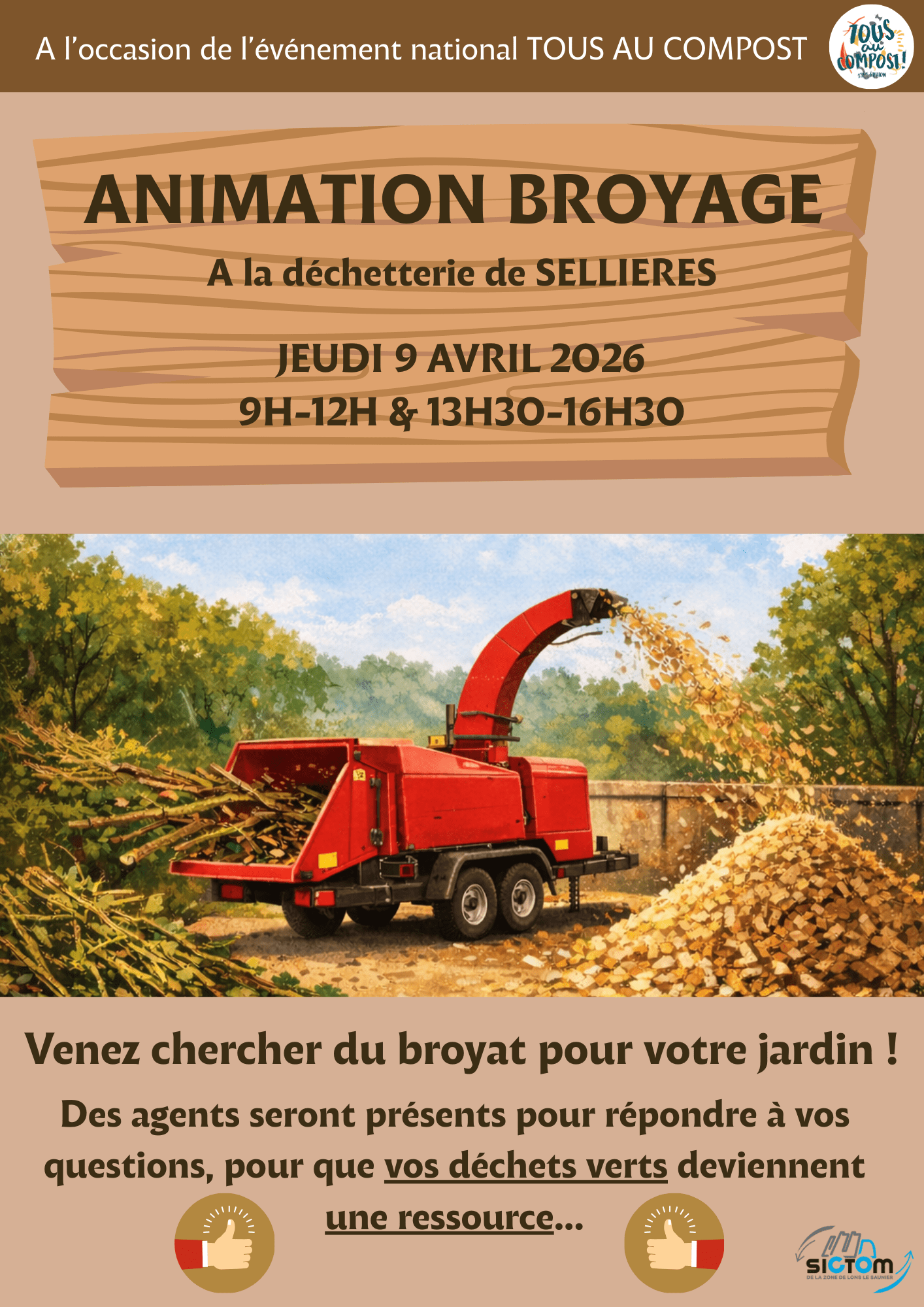 Broyage en déchetterie