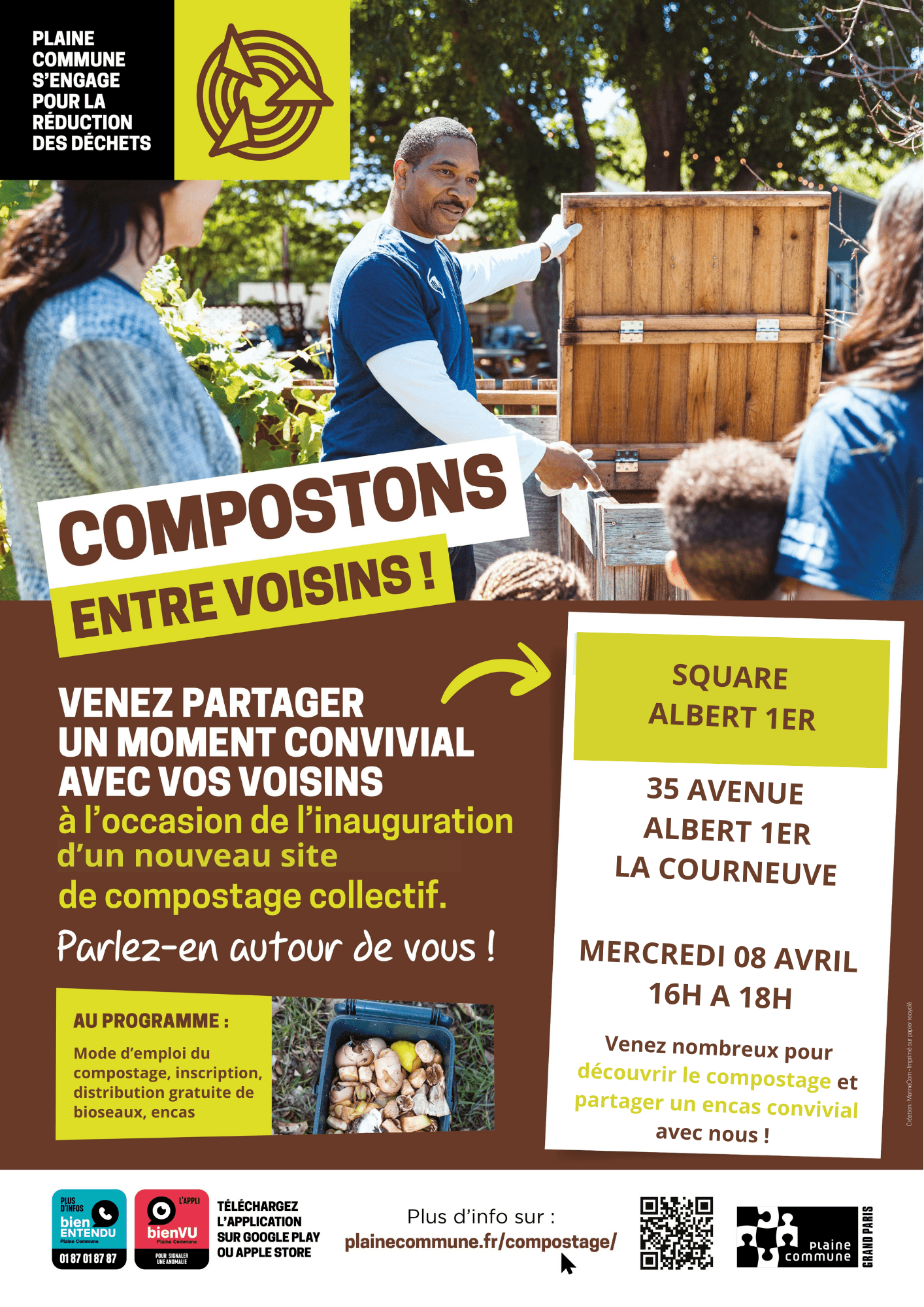 Inauguration site de compostage de quartier à La Courneuve