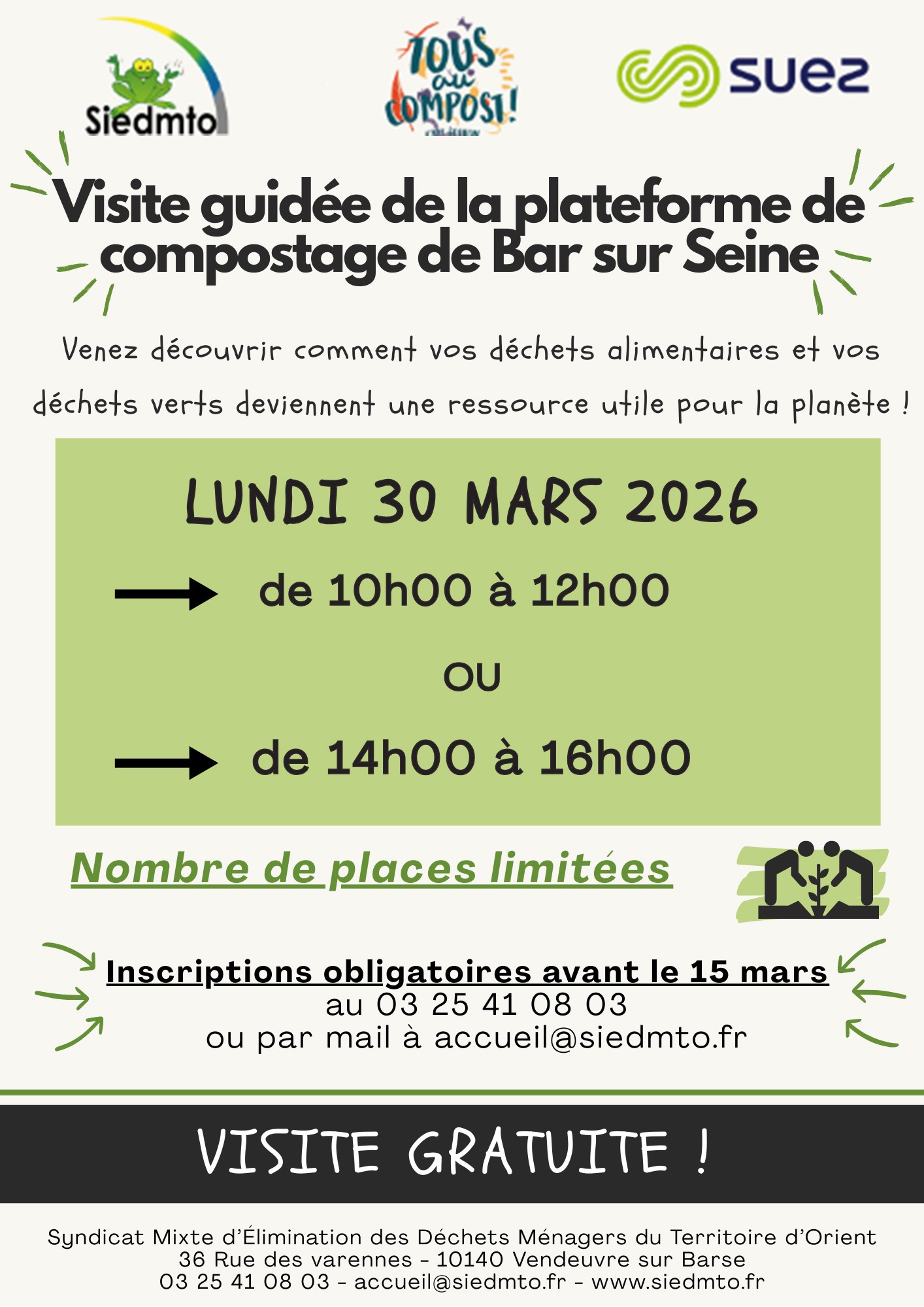 Visite de la plateforme de compostage de Bar sur Seine