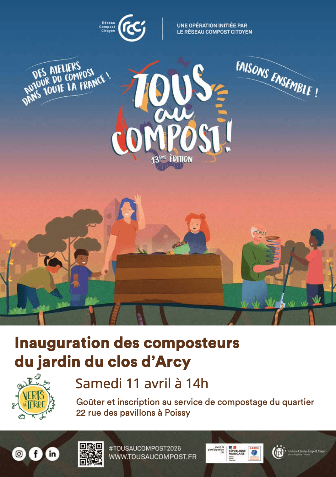 Inauguration des composteurs du jardin du clos d&rsquo;Arcy