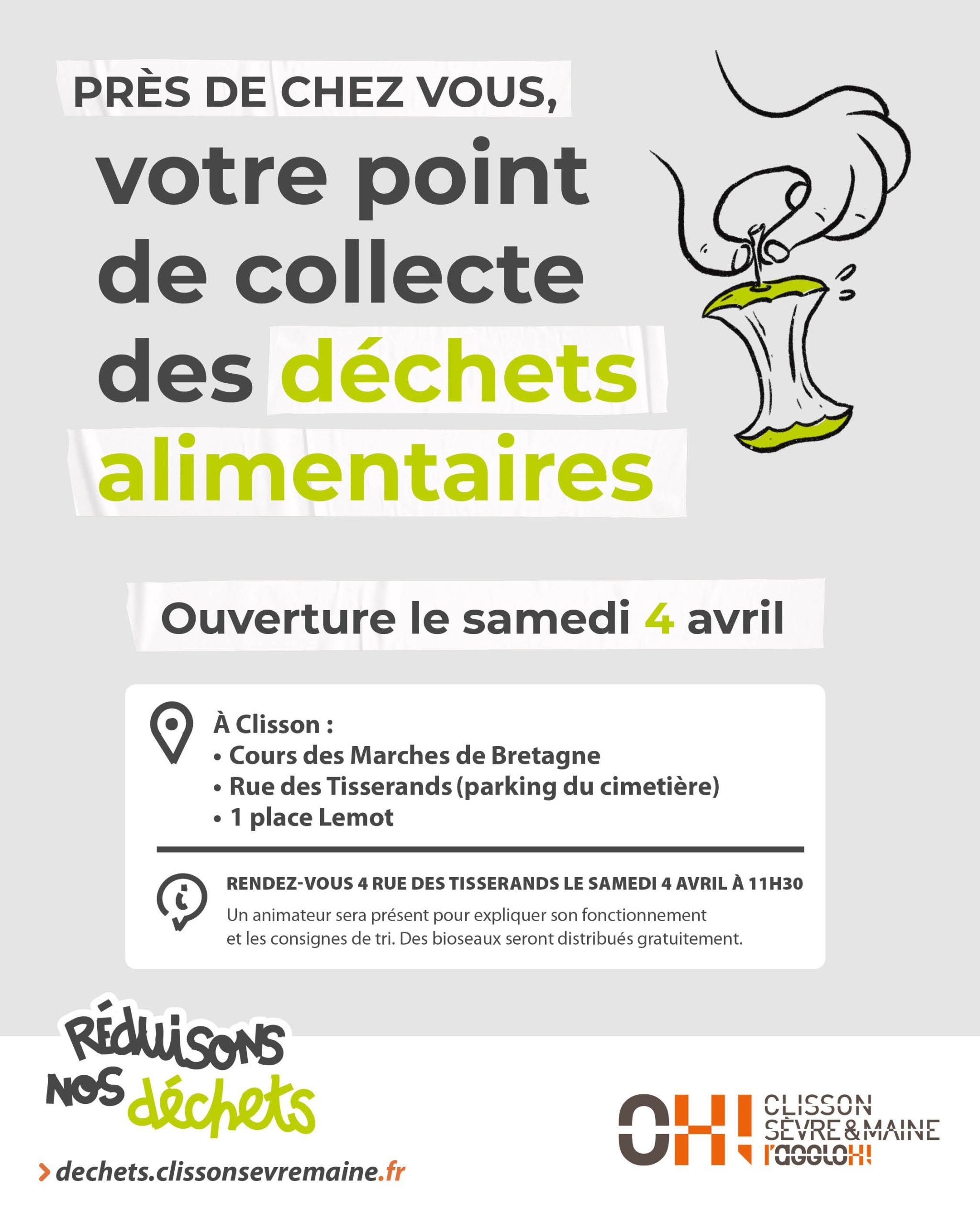 Ouverture point de collecte déchets alimentaires