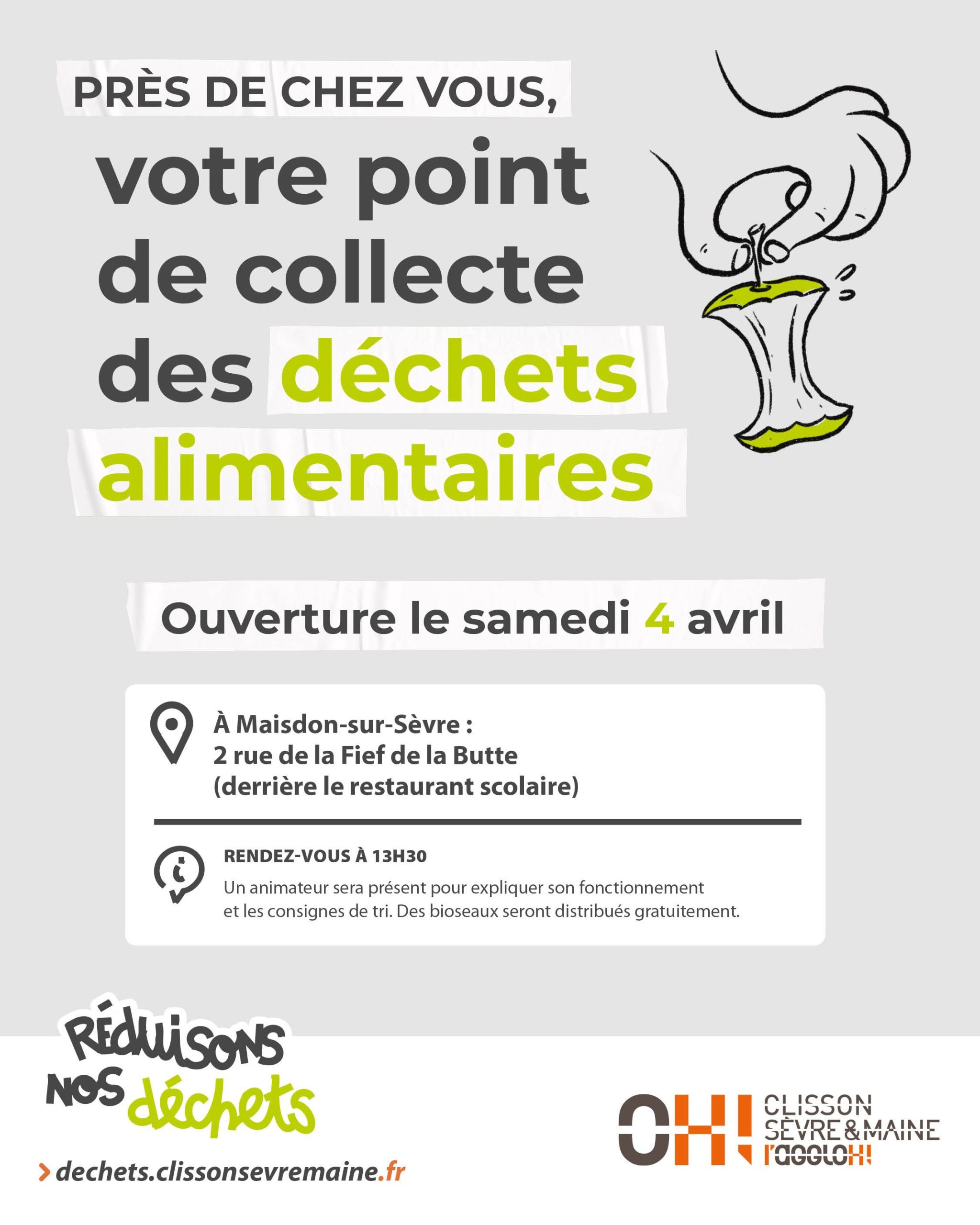 Ouverture point de collecte déchets alimentaires