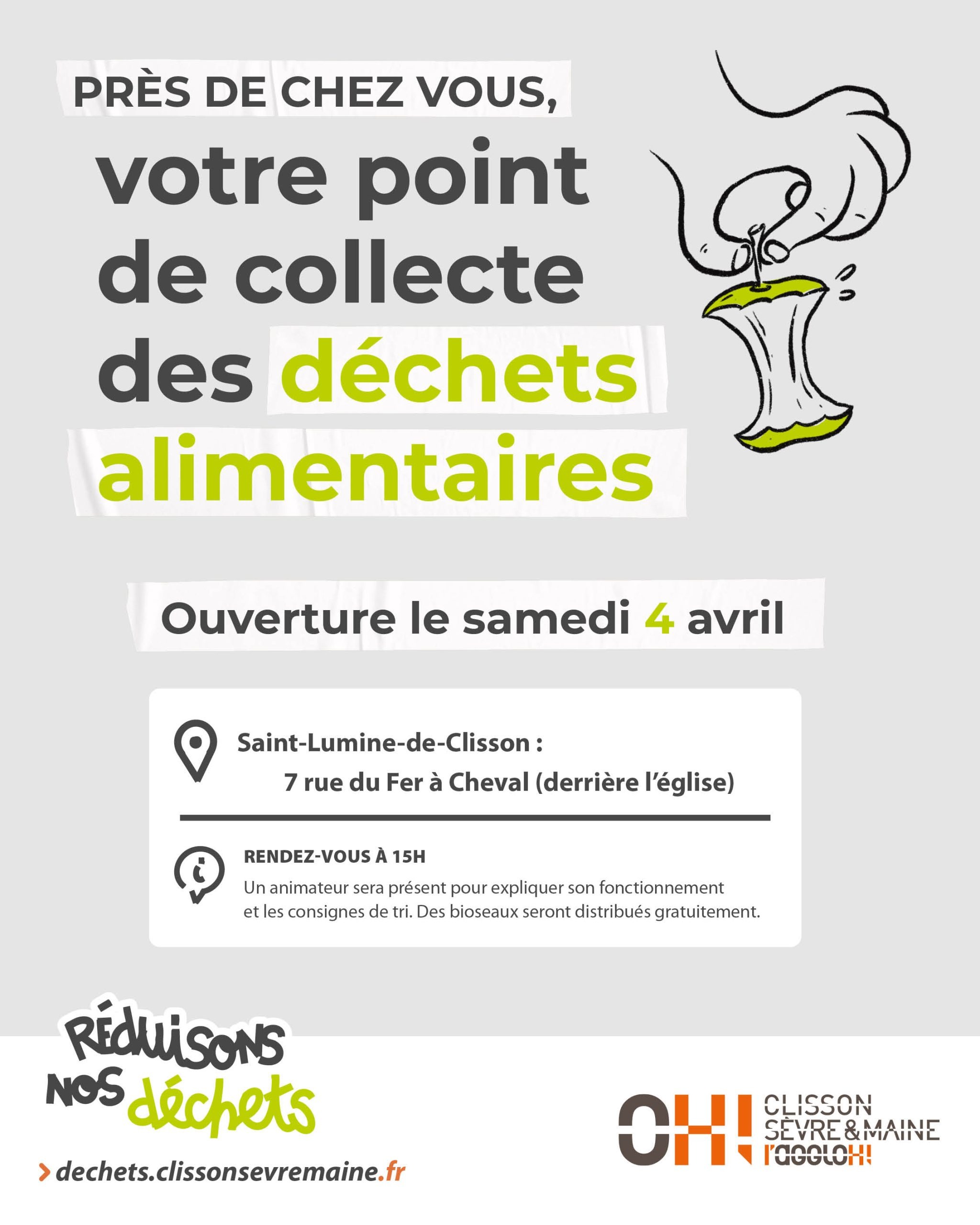 Ouverture point de collecte déchets alimentaires