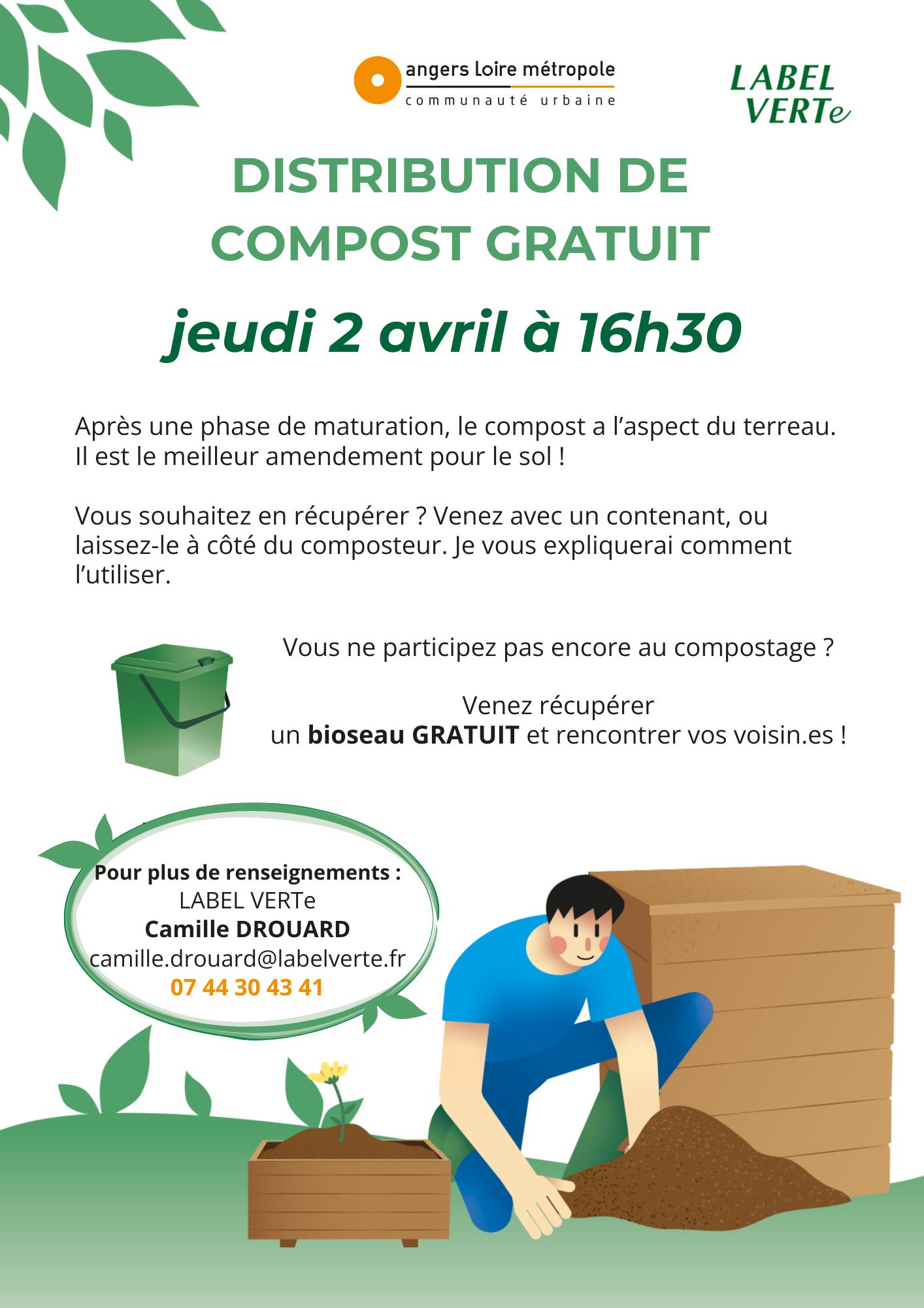 Distribution de compost à la résidence Montaigne