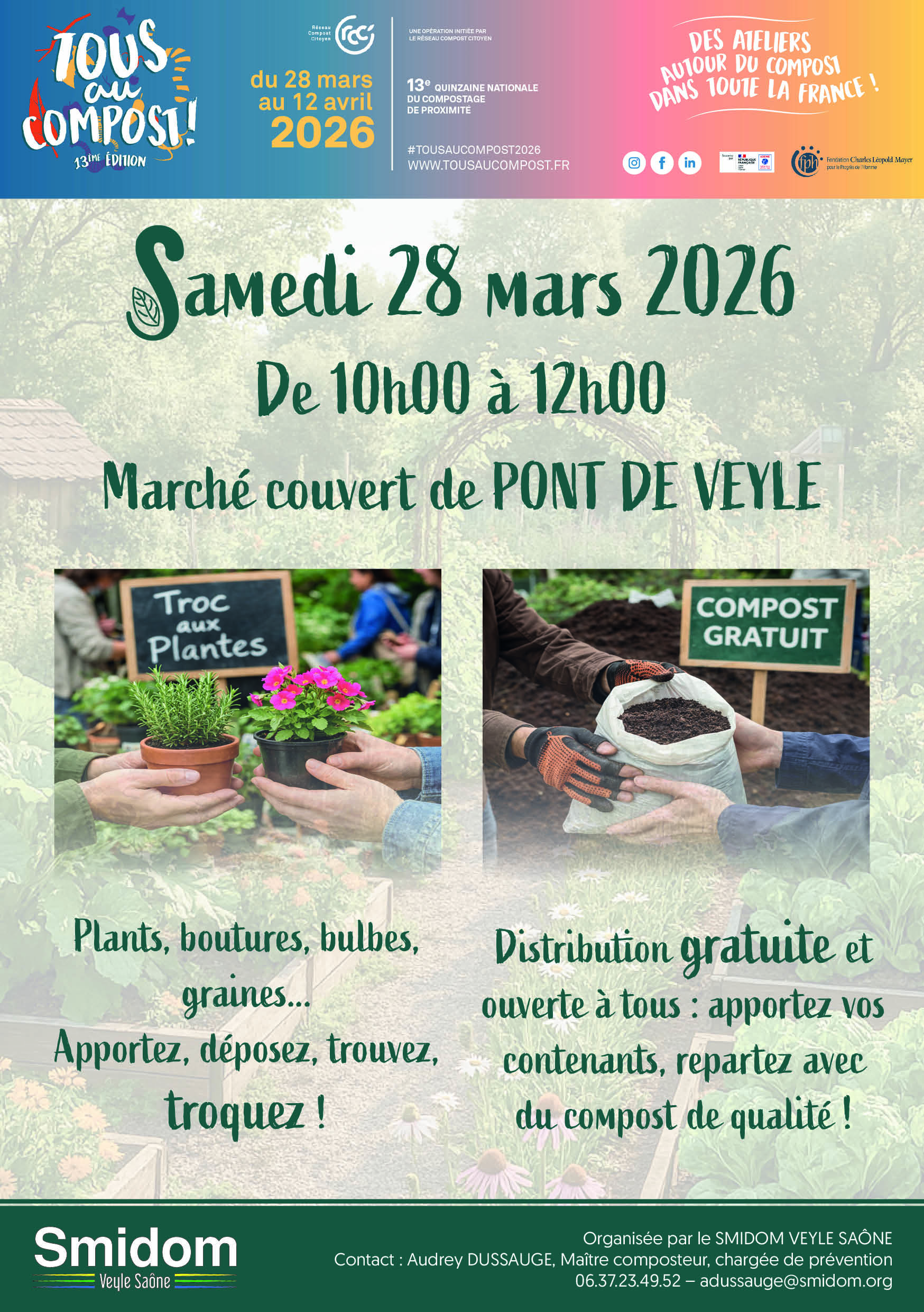 TROC AUX PLANTES ET DISTRIBUTION DE COMPOST A PONT DE VEYLE