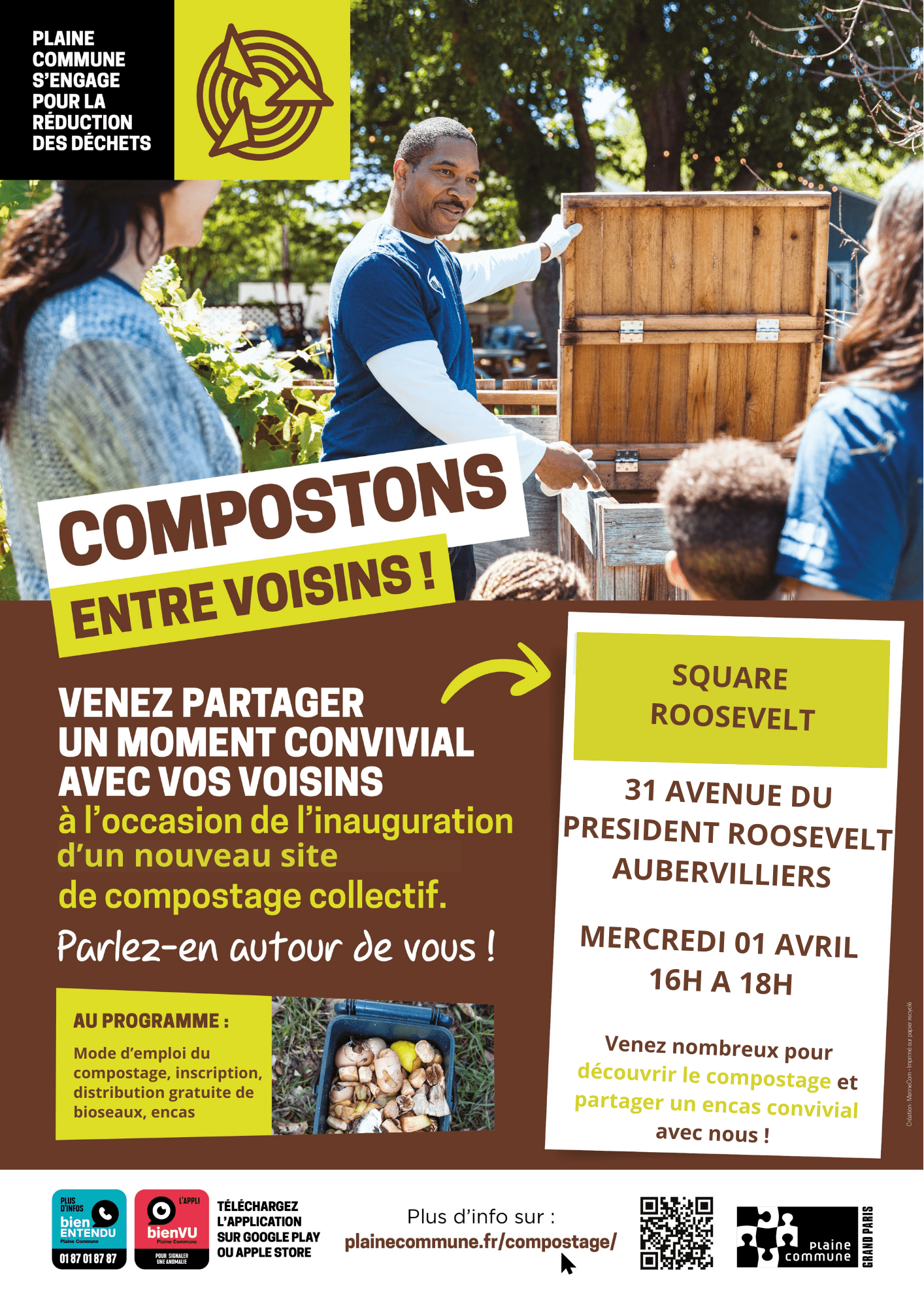 Inauguration site de compostage de quartier à Aubervilliers