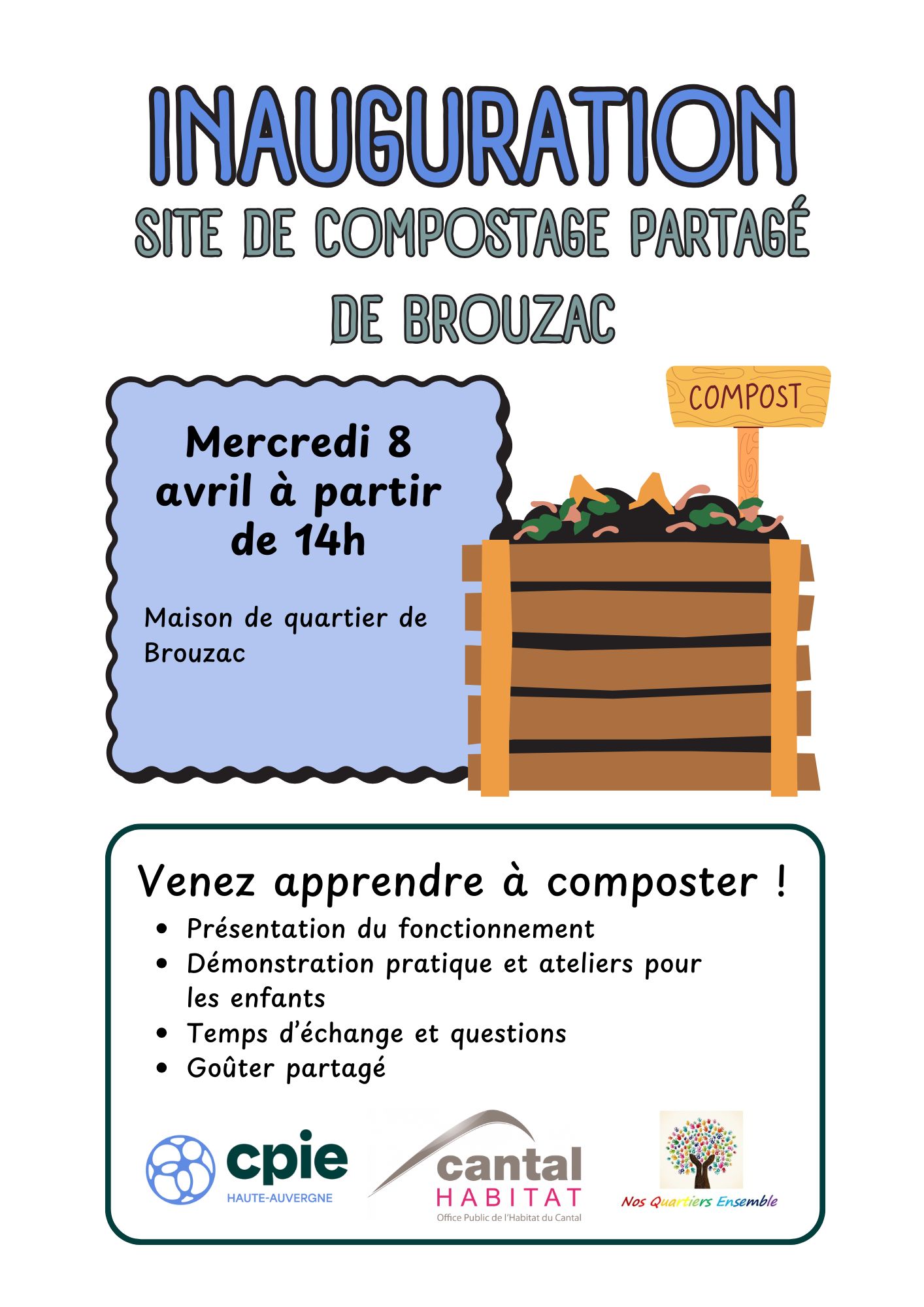 Inauguration du composteur partagé du quartier de Brouzac