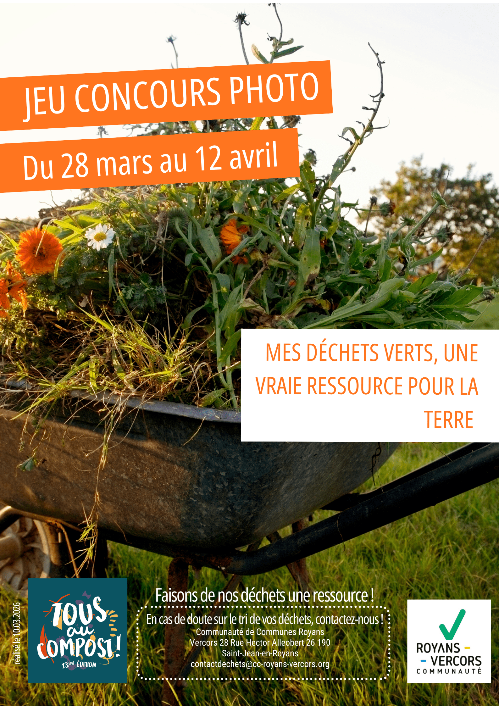Jeu Concours Photo « Mes déchets verts, une vraie ressource pour la terre »
