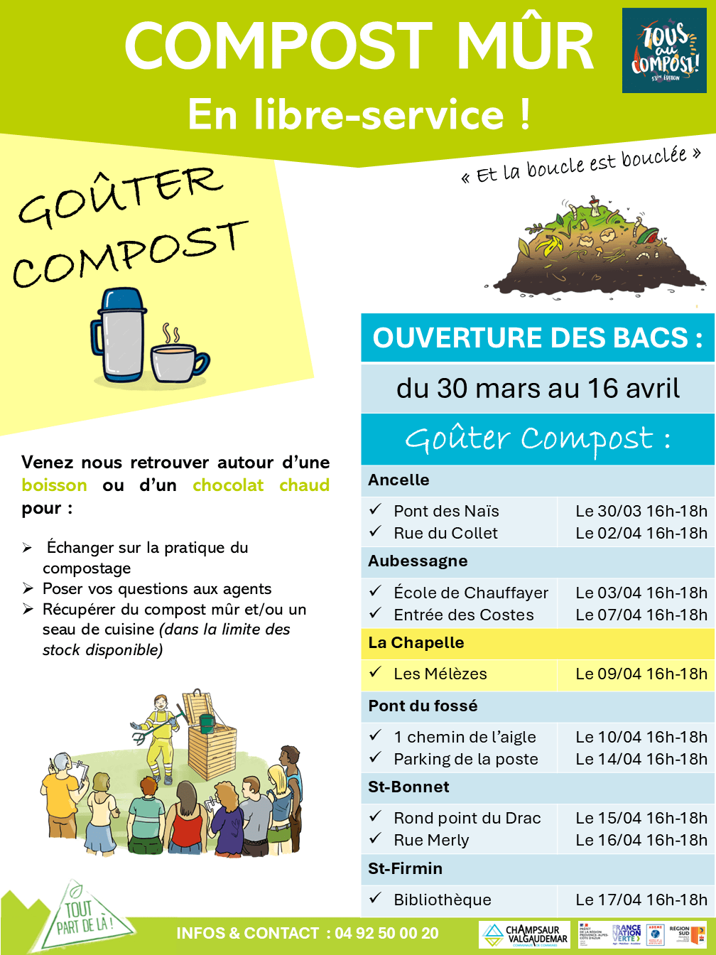 Goûter compost à La Chapelle – Les Mélèzes