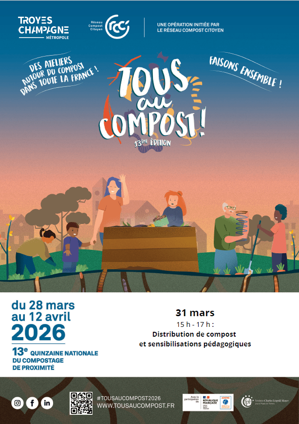 Distribution de compost et sensibilisations pédagogiques au Parc des Moulins