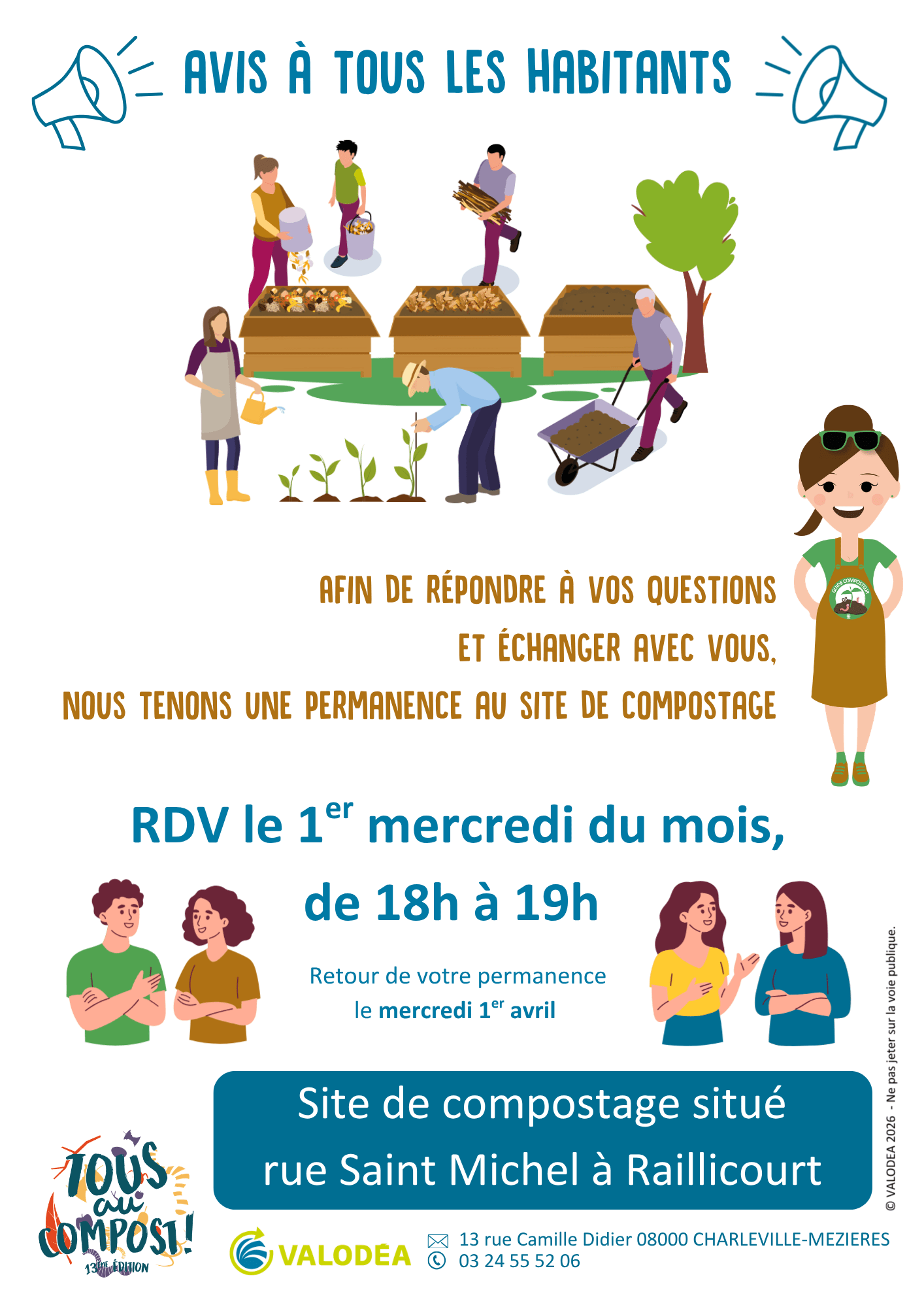 Permanence sur le site de compostage partagé de Raillicourt