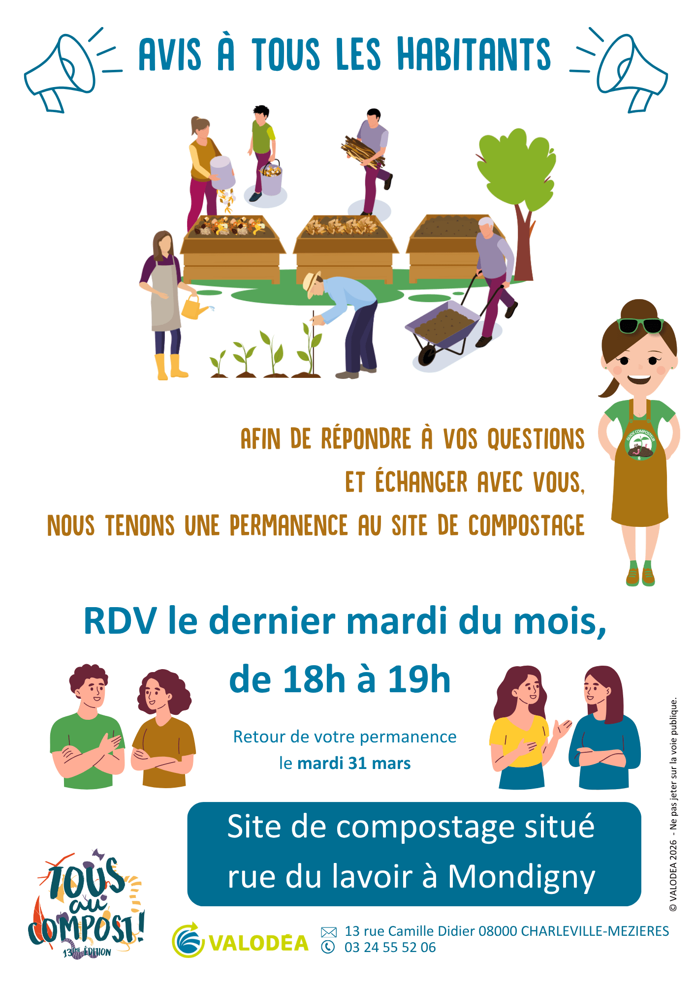 Permanence sur le site de compostage partagé de Mondigny