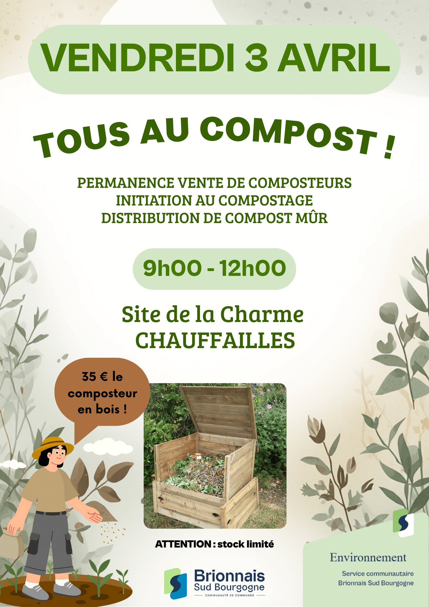 Permanence vente de composteur