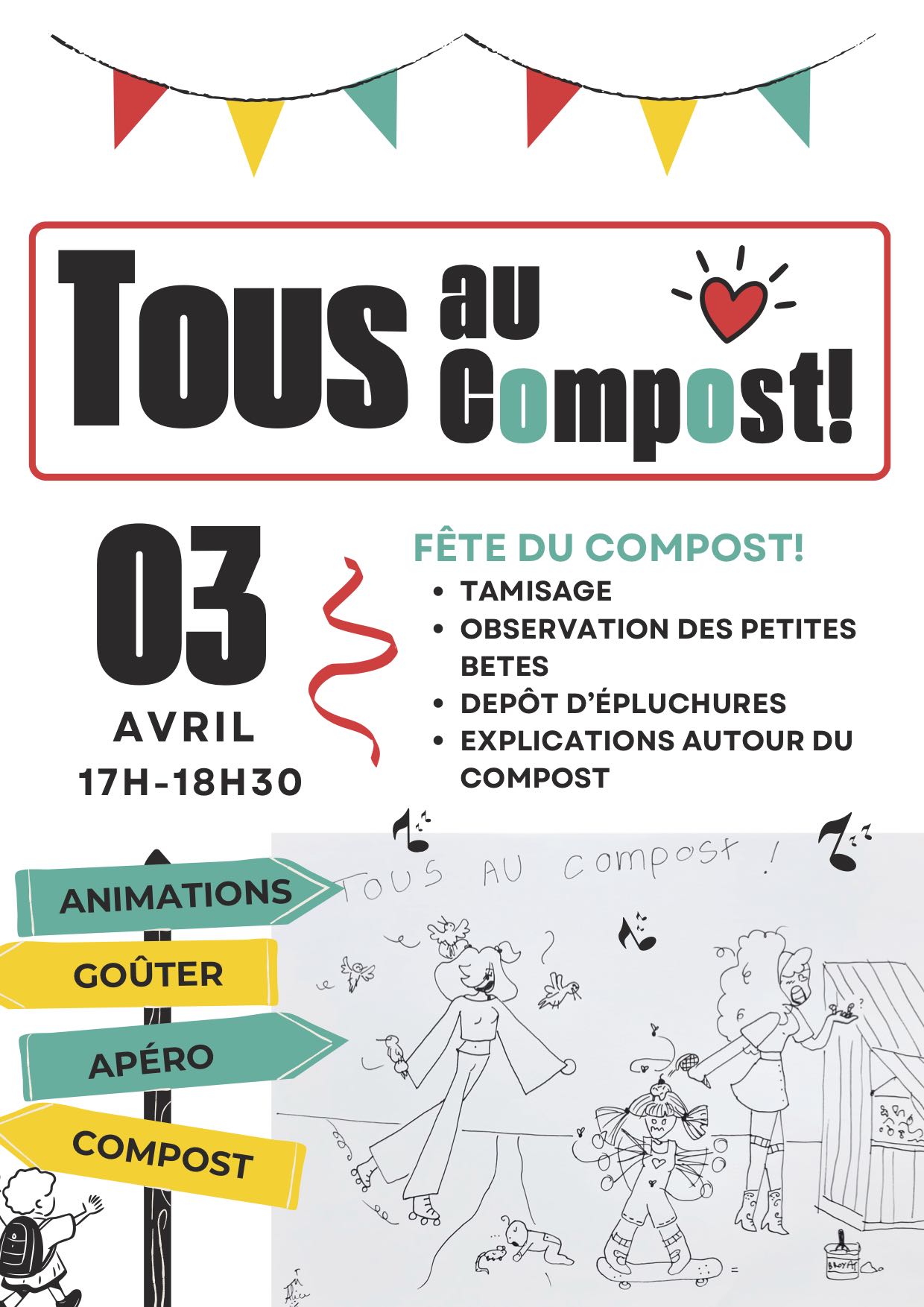 Venez donc découvrir le Compost de quartier des Zéfirottes, autour d&rsquo;un ver ;-)