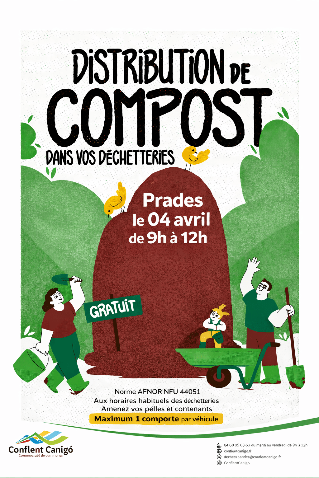 Distribution de compost