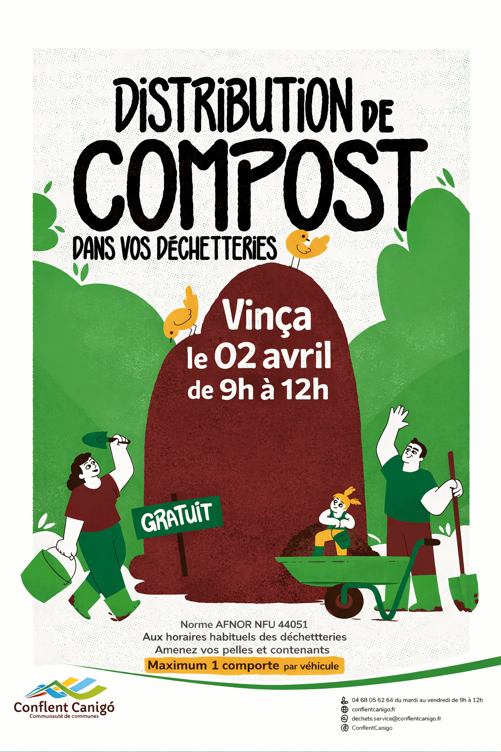 Distribution de compost