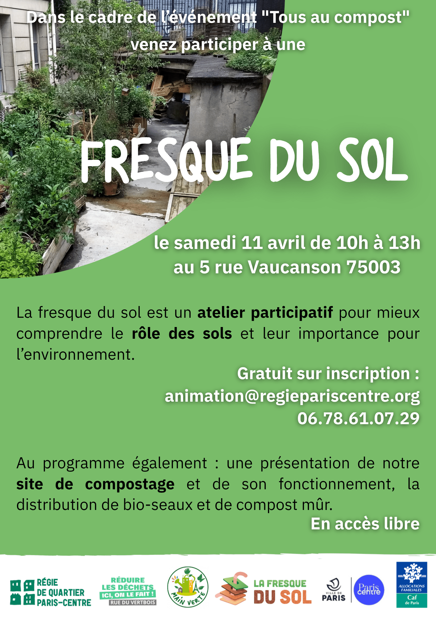 Fresque du sol & découverte site de compostage