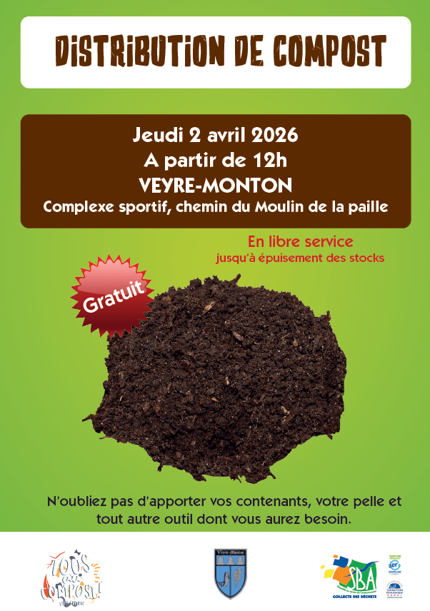 Distribution de compost Veyre Monton