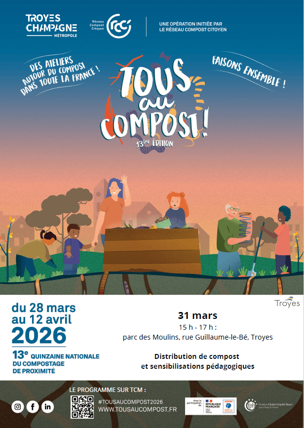 Distribution de compost et animation autour de l&rsquo;utilisation du compost à Sainte- Savine