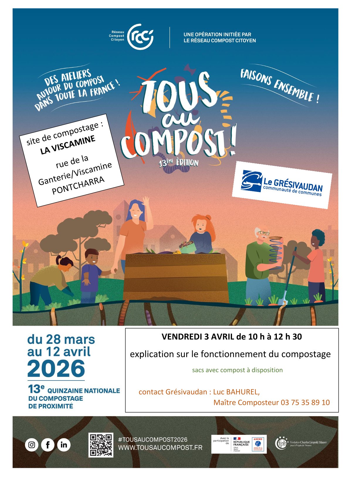 Rencontre sur le site de compostage La Viscamine