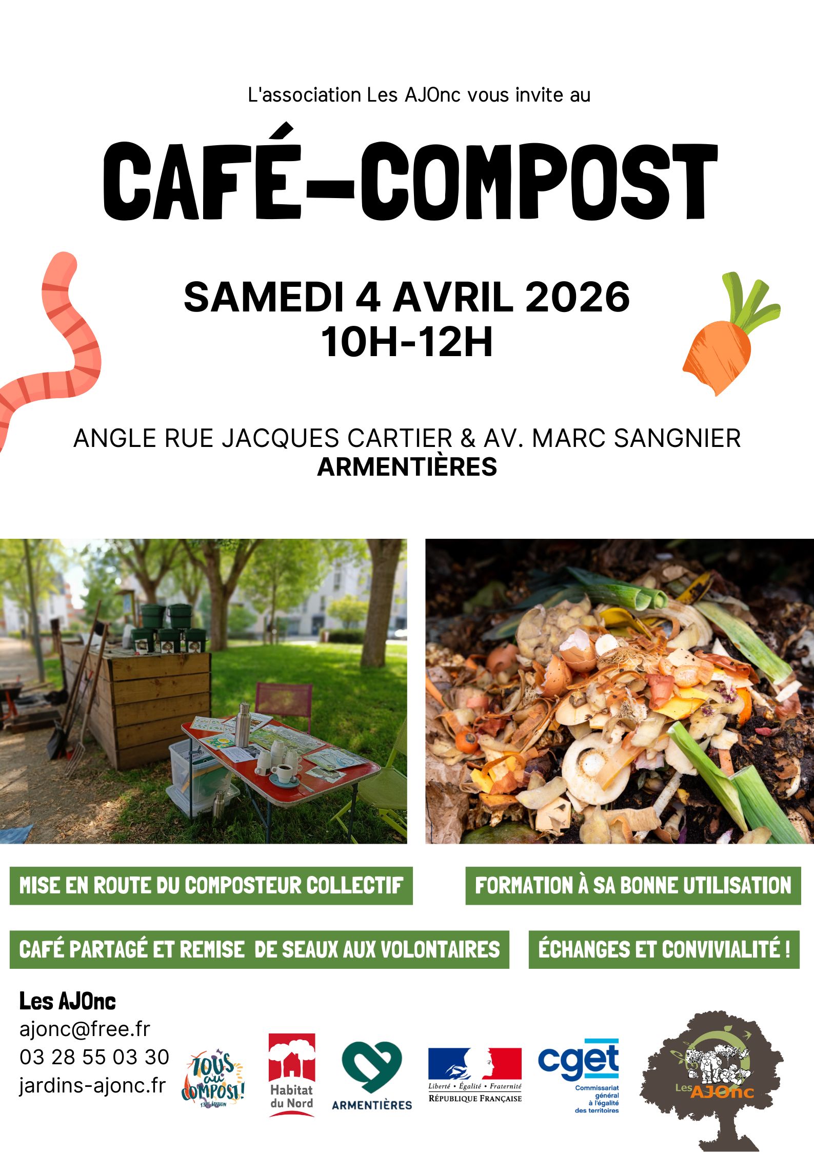 Café Compost Rue Jacques Cartier à Armentières