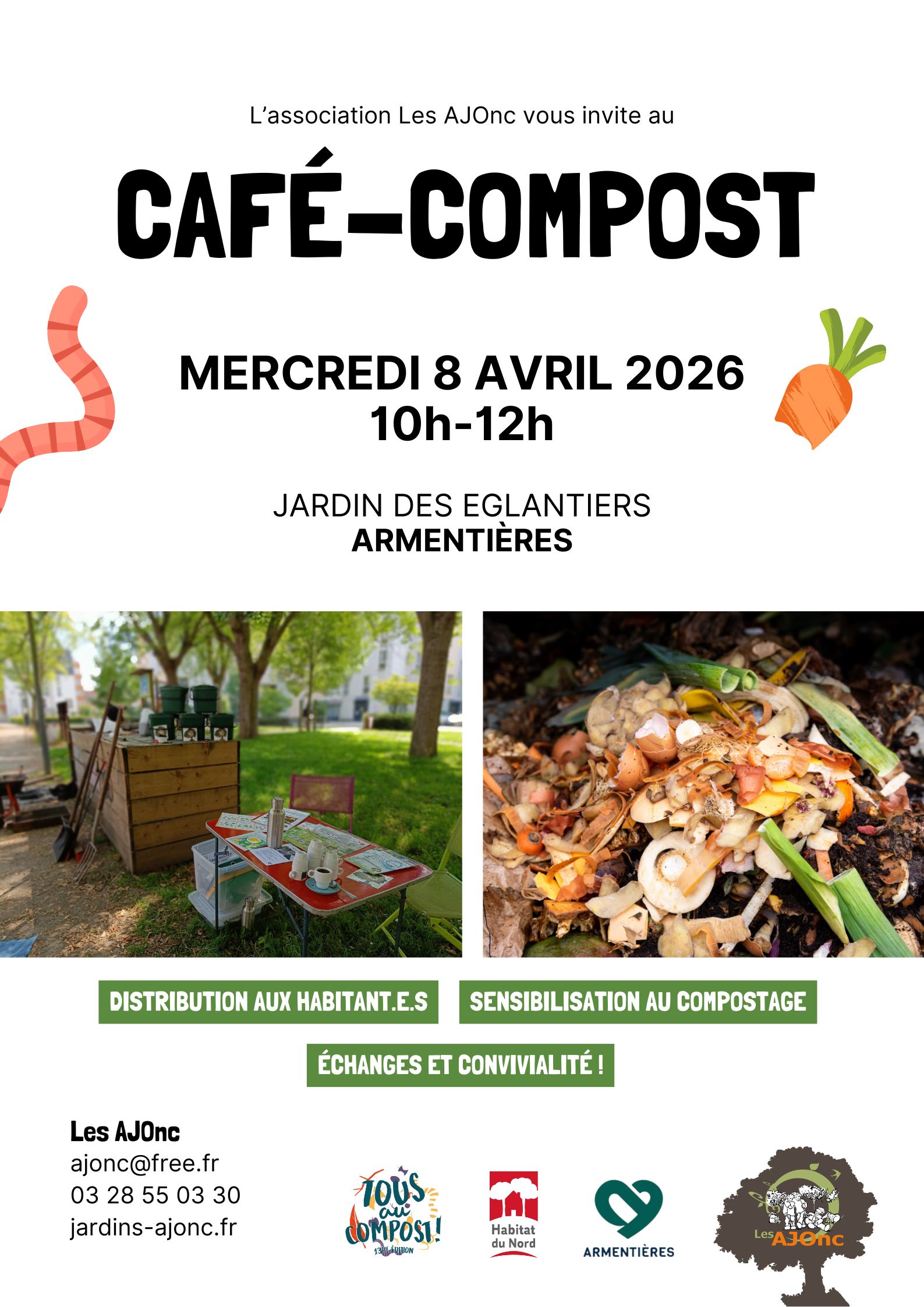 Café Compost – Jardin des Eglantiers, Armentières