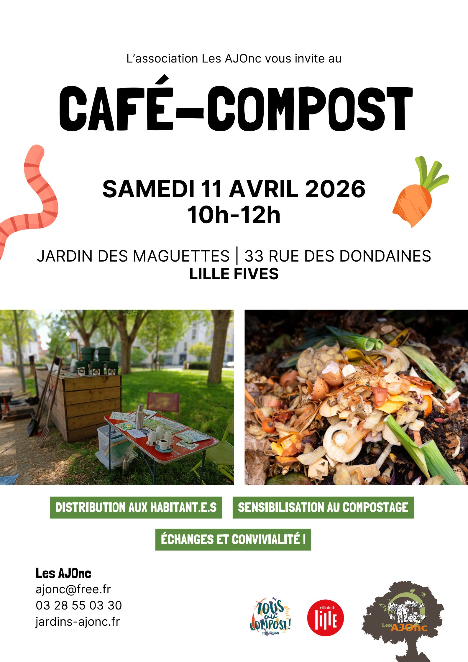 Café Compost – Jardin des Maguettes, Lille Fives