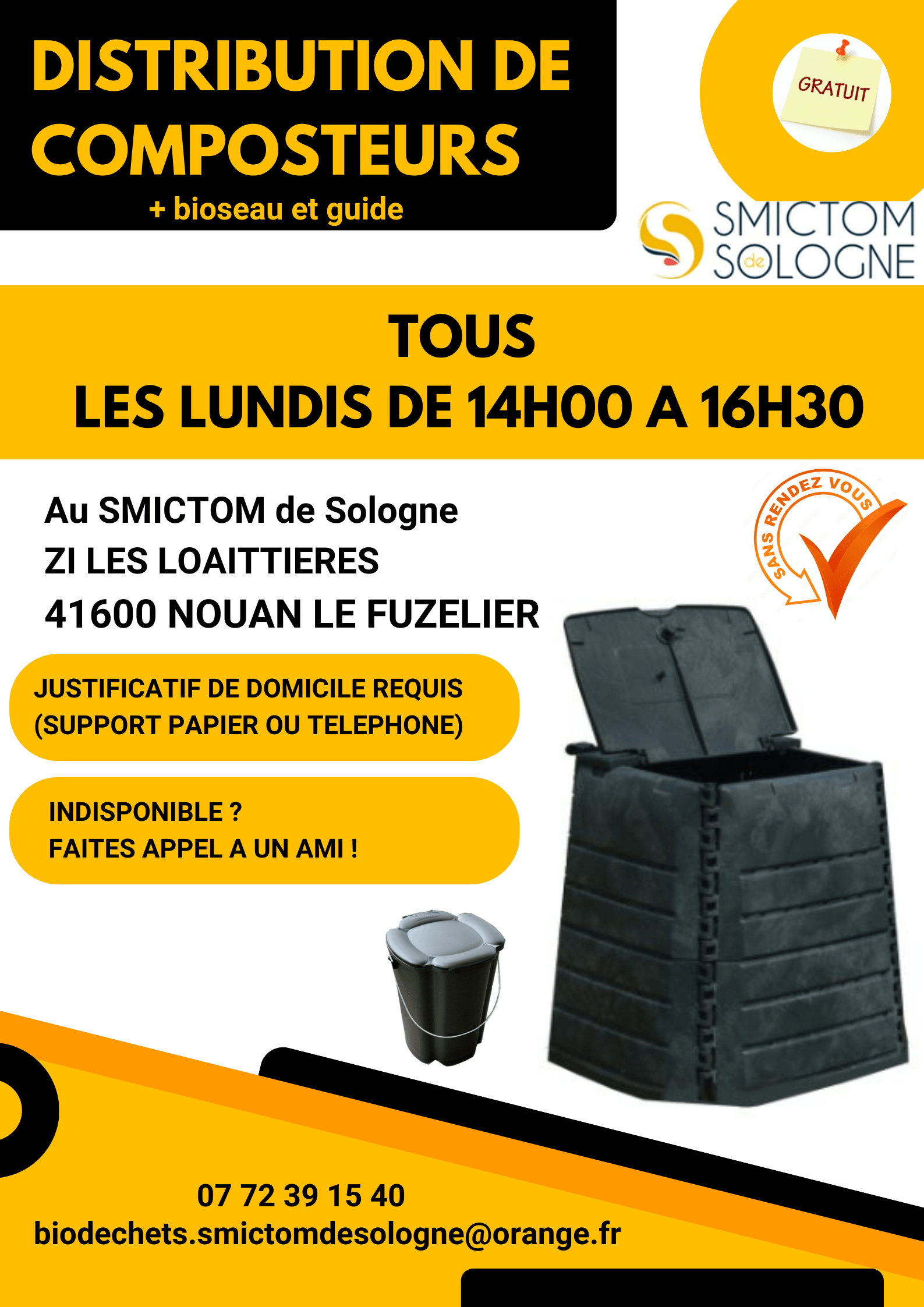 distribution gratuite composteur, lombricomposteur et/ou badge